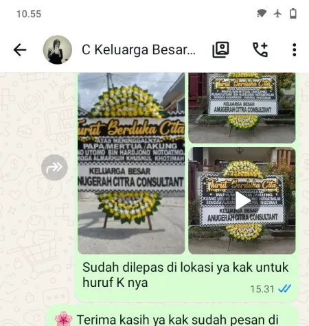 Pengiriman Papan Bunga Duka Cinangka Bungursari